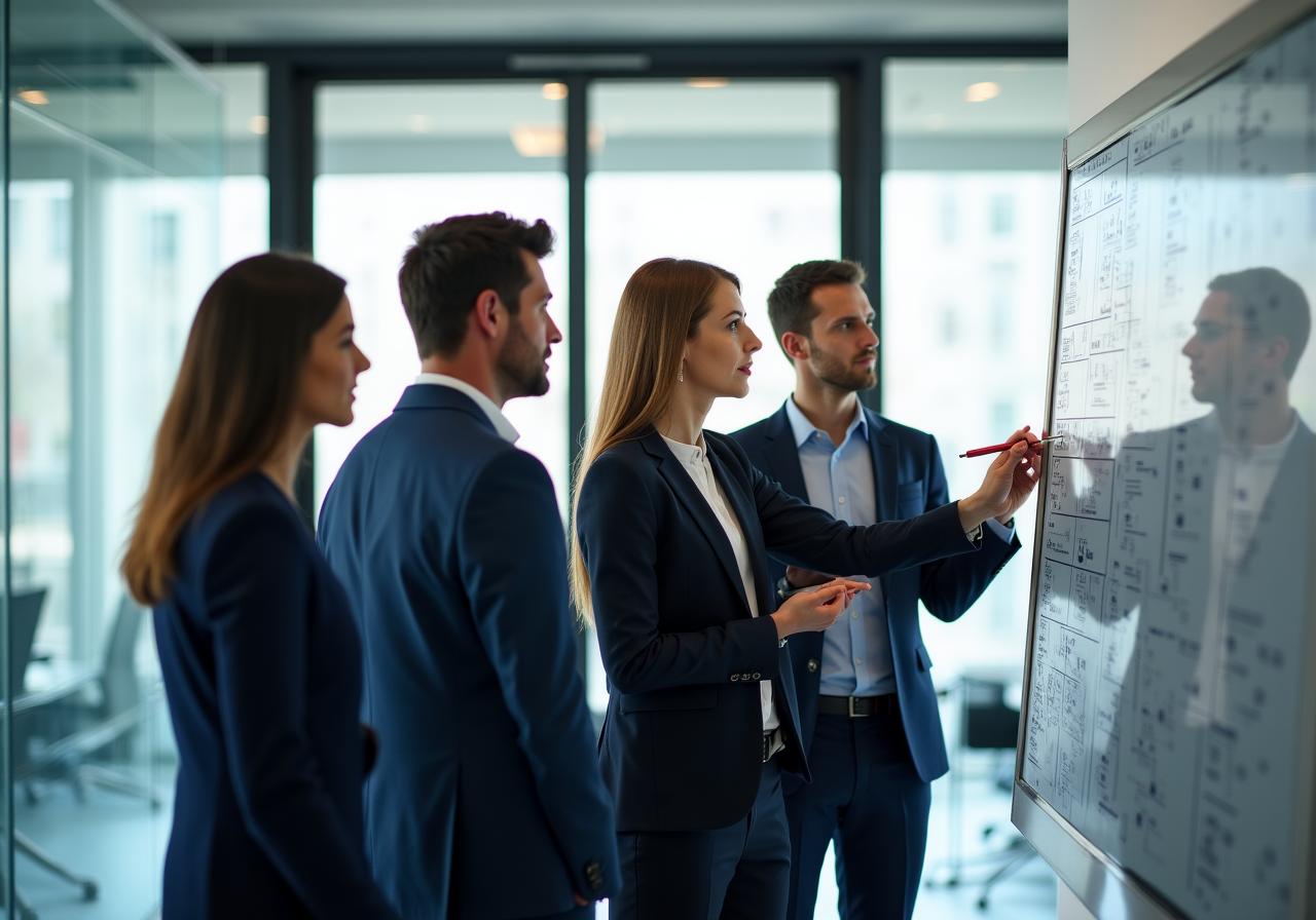 Collaboration d'équipe stratégique
